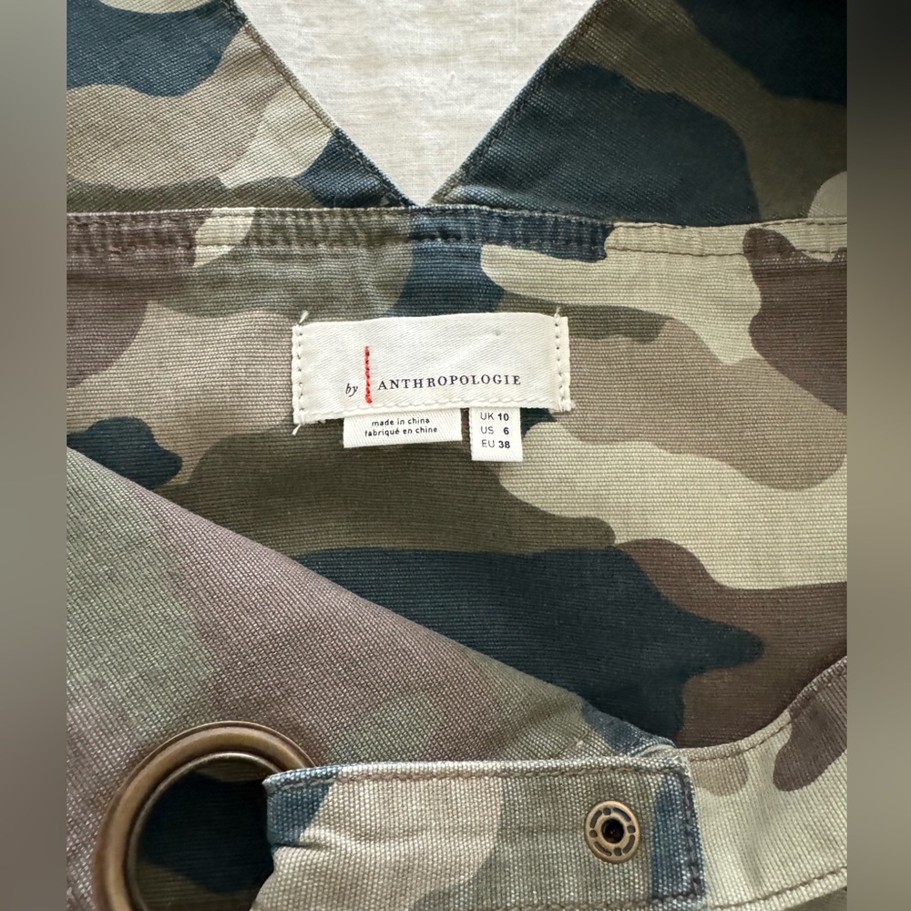 Anthropologie Camouflage overalls - Olive Green & Brown